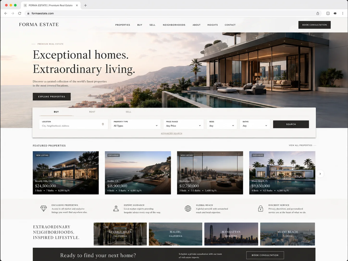 FORMA ESTATE — скриншот проекта