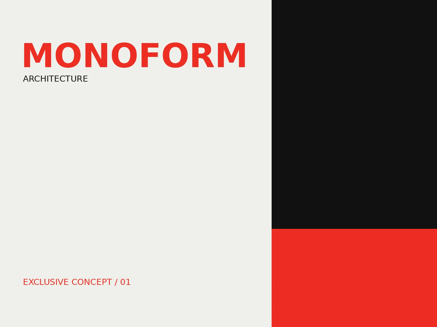 MONOFORM Architecture — скриншот проекта