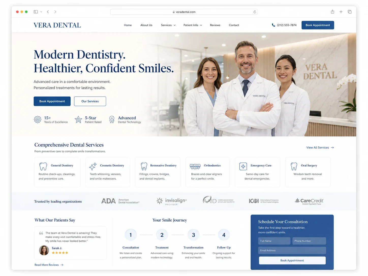 VERA DENTAL — скриншот проекта