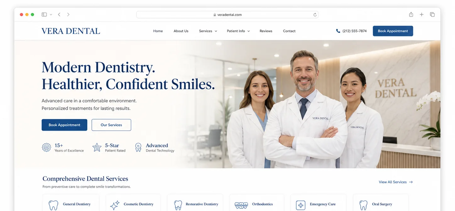 VERA DENTAL — Consultation booking