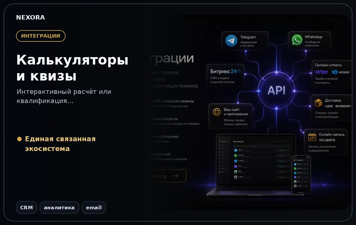 Calculators and quizzes — инструменты и сценарий услуги