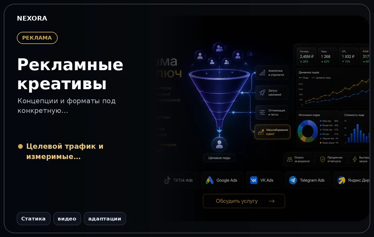 Performance creative production — инструменты и сценарий услуги