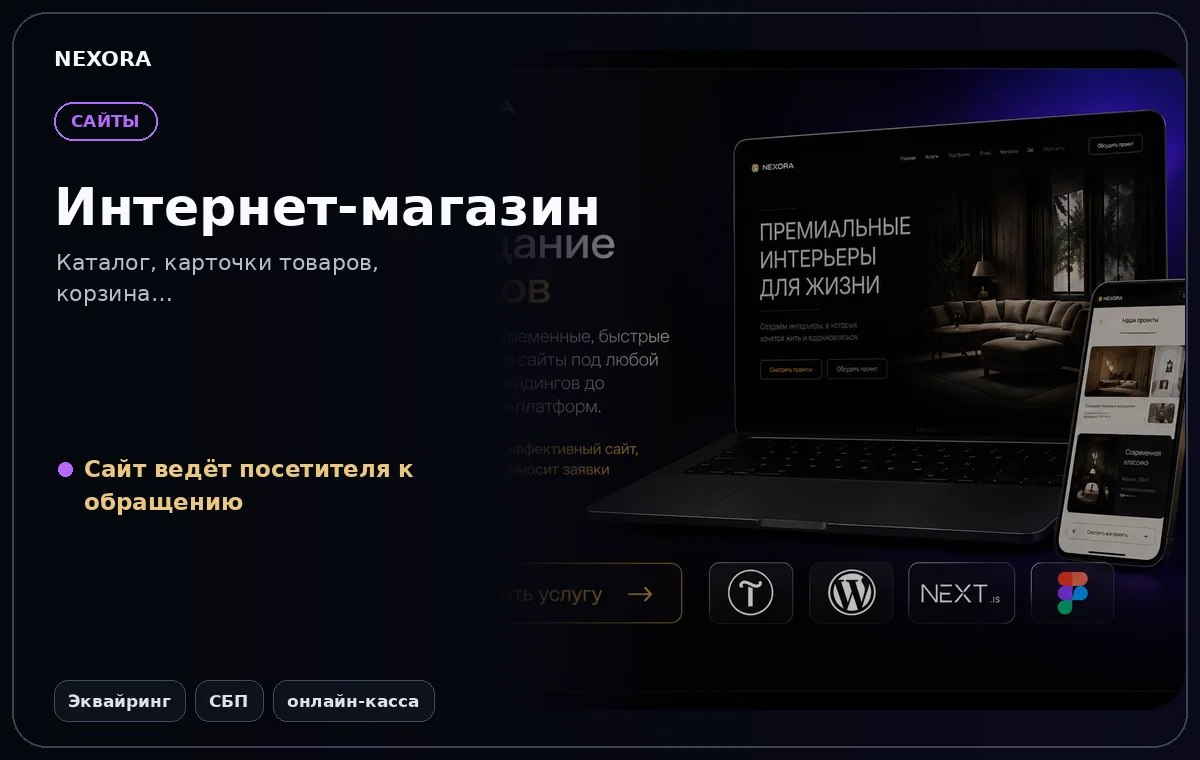 E-commerce website — инструменты и сценарий услуги