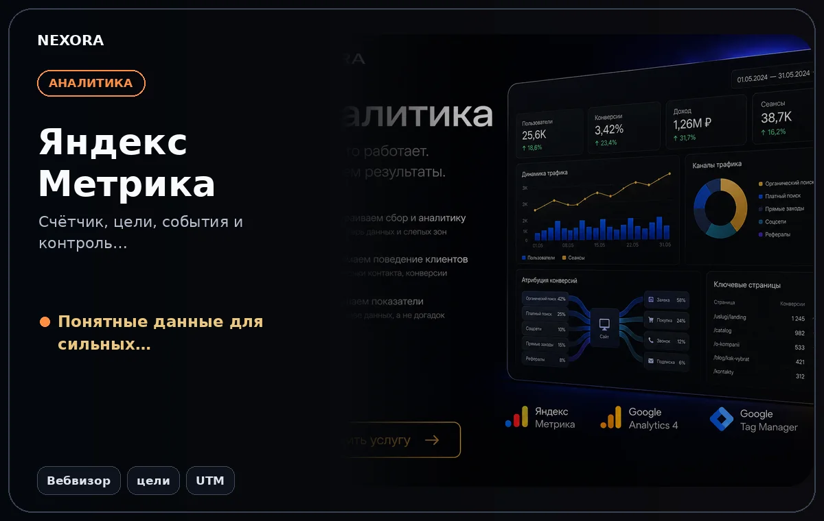 Yandex Metrica setup — инструменты и сценарий услуги
