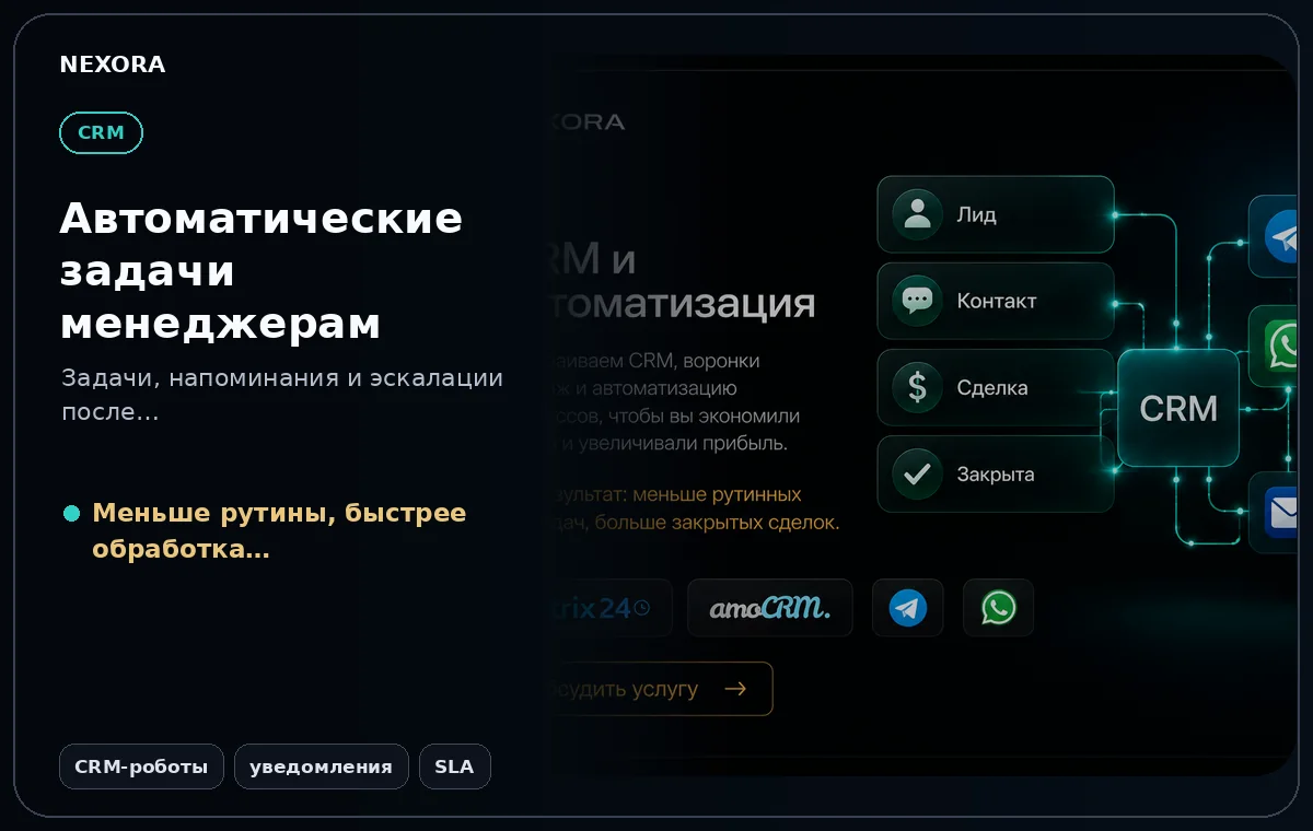 Automated manager tasks — инструменты и сценарий услуги